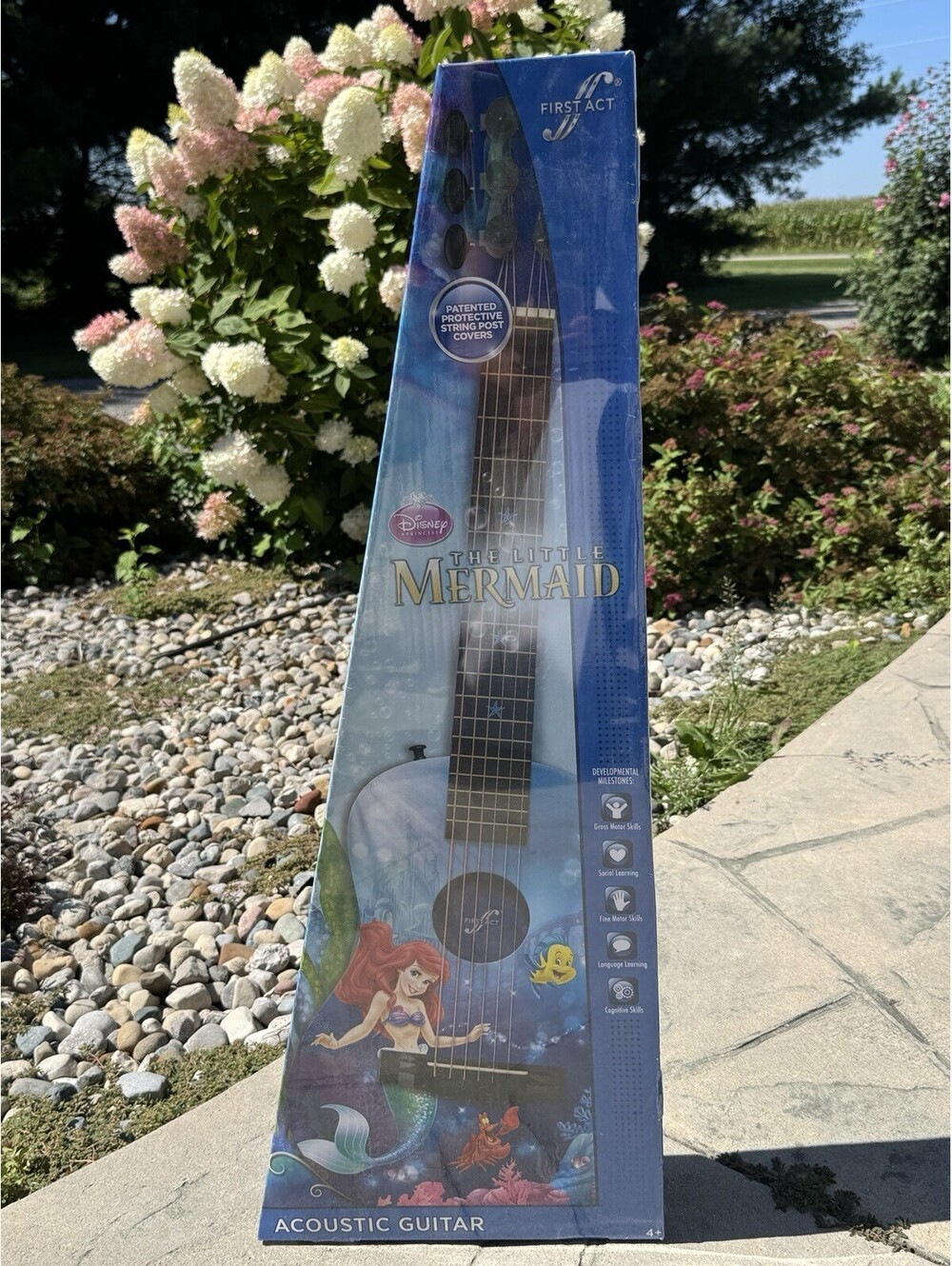 Disney The Little Mermaid Kids Acoustic Guitar First Act String Post Covers 30”